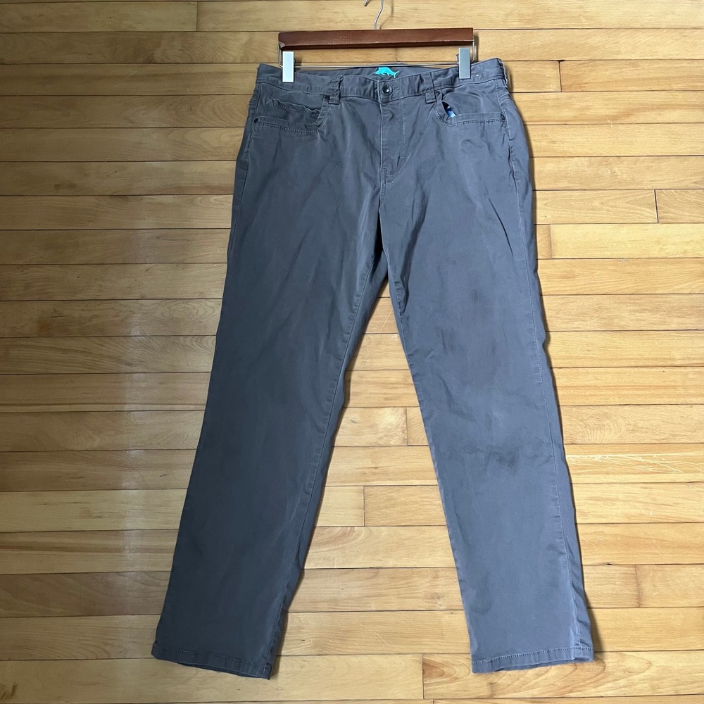 Tommy Bahama Boracay 5-Pocket Chino Pants Mens 32x30 Dark Gray Straight Leg